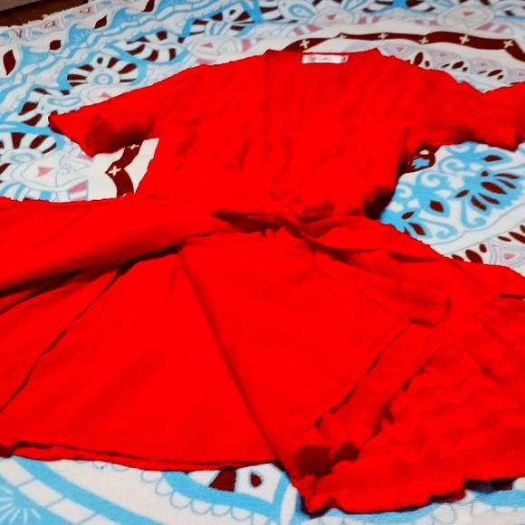 BEAUTIFUL HELLO MOLLY  MINI DRESS SLEEVES. COLOR RED, SIZE SMALL - Picture 4 of 7